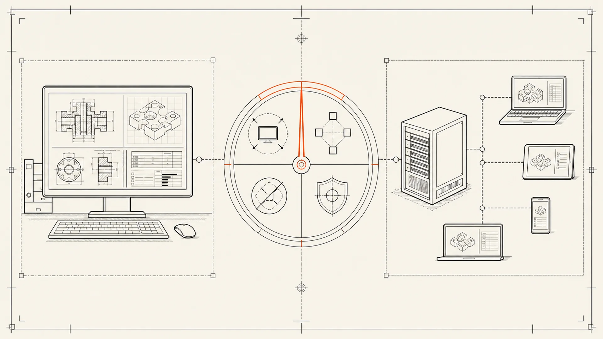 A local desktop workflow and a server-based web workflow compared by data location and required connection